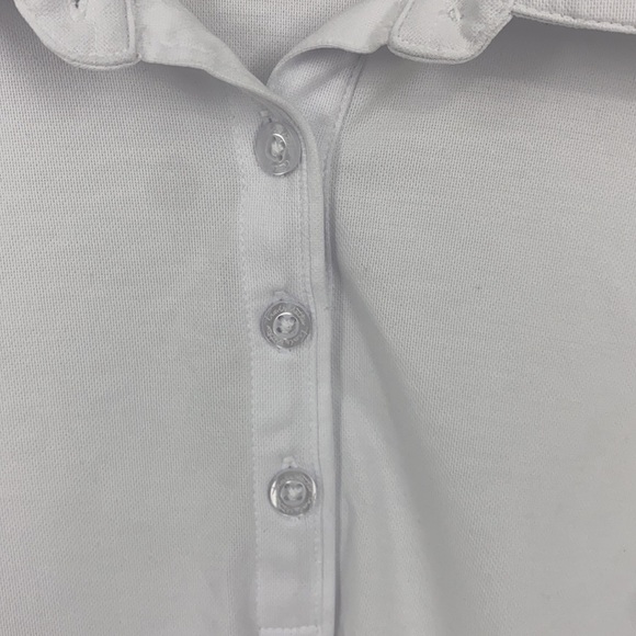 Travis Mathew Women's White Polo Shirt w/ Patron Tequila Embroidered size Large - Picture 3 of 10